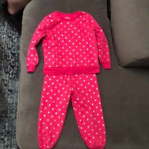 Pink w/ Silver hearts Sweat set